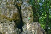 Felsen nach dem Felsabbruch